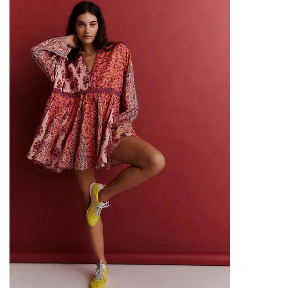 FREE PEOPLE size XS Hazy Baby Printed Mini Dress